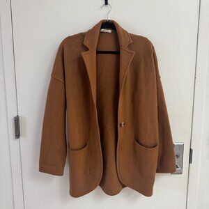 Madewell Camel Sweater Blazer Jacket (Size Small)